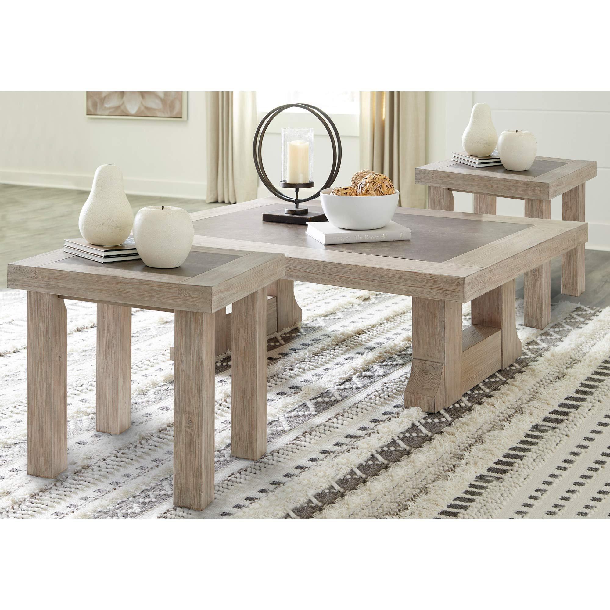 Rent to Own Ashley 3 Piece Hennington Coffee Table w 2 End Tables